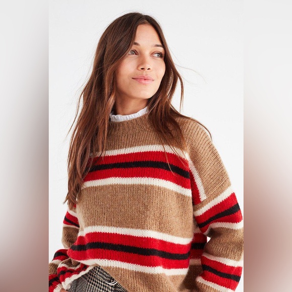 XS New without tags - Urban Outfitters Striped Boyfriend Sweater - Picture 1 of 4